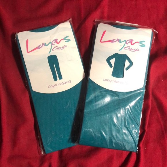 Turquoise stretchy dancewear - Picture 1 of 5